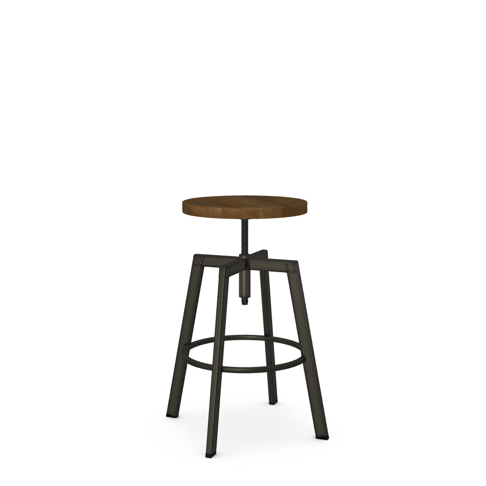 Architect Counter Height Stool w Wood seat