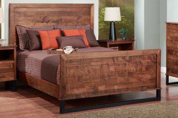 Cumberland Bed w/wood Headboard w/high Footboard