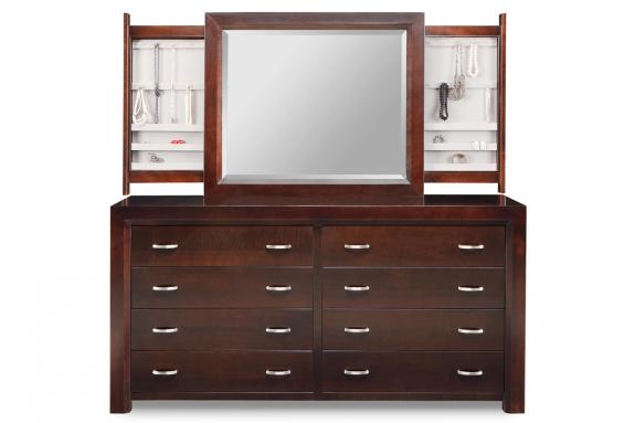 Contempo 8 Drawer Dresser & Mirror