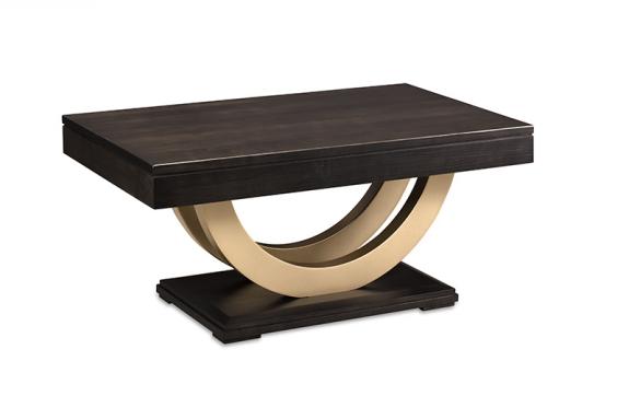 Contempo Condo Coffee Table w/Metal Curves