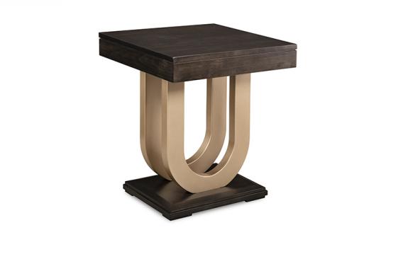 Contempo End Table w/Metal Curves