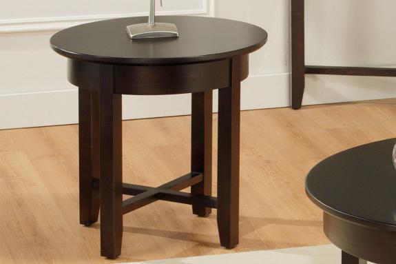 Demilune Round End Table