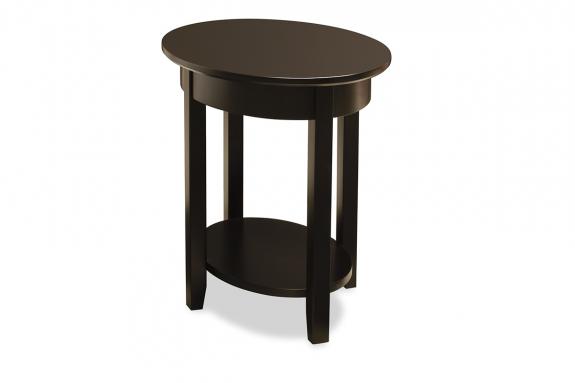 Demilune Elliptical Oval End Table