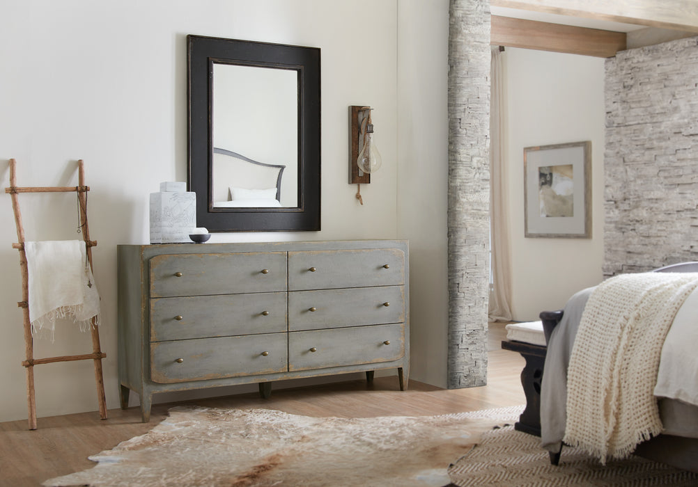 Ciao Bella Six-Drawer Dresser- Speckled Gray