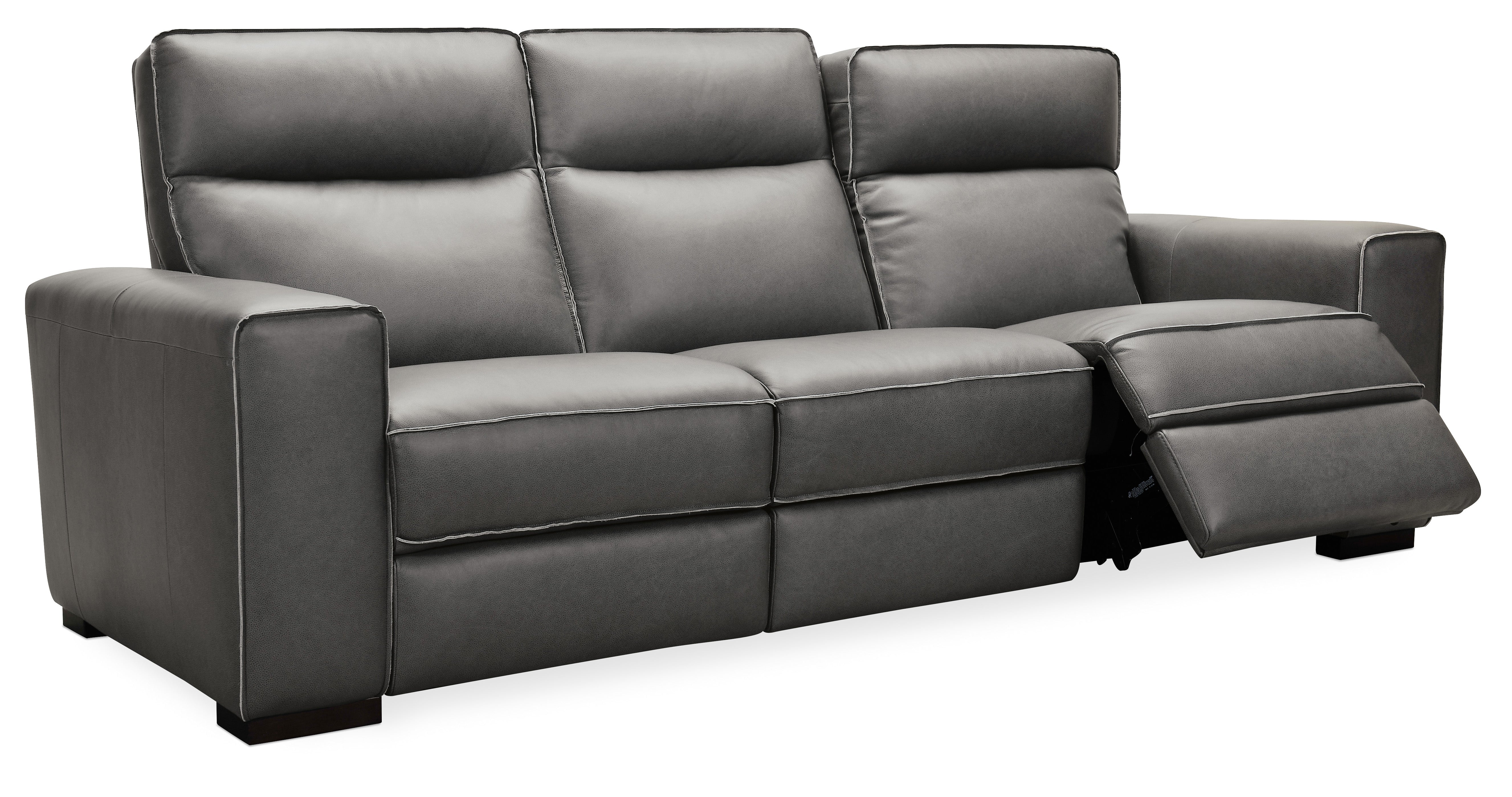 Braeburn Leather Sofa with Power Recline Power Headrest