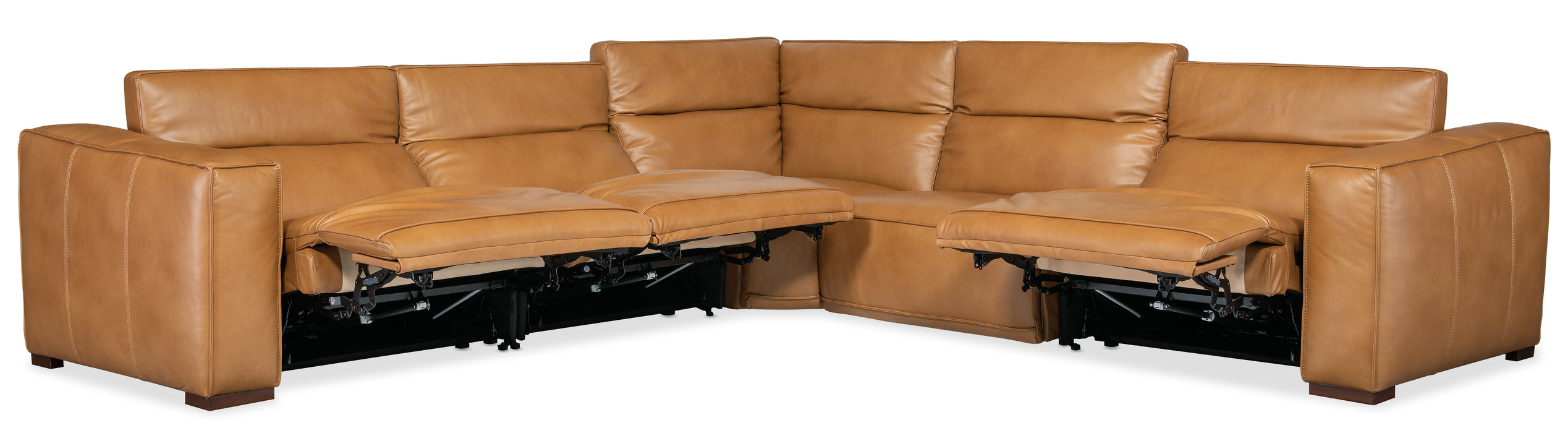 Fresco 5 Seat Sectional 4-Power Recline & Power Headrest