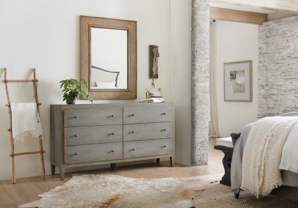 Ciao Bella Six-Drawer Dresser- Speckled Gray