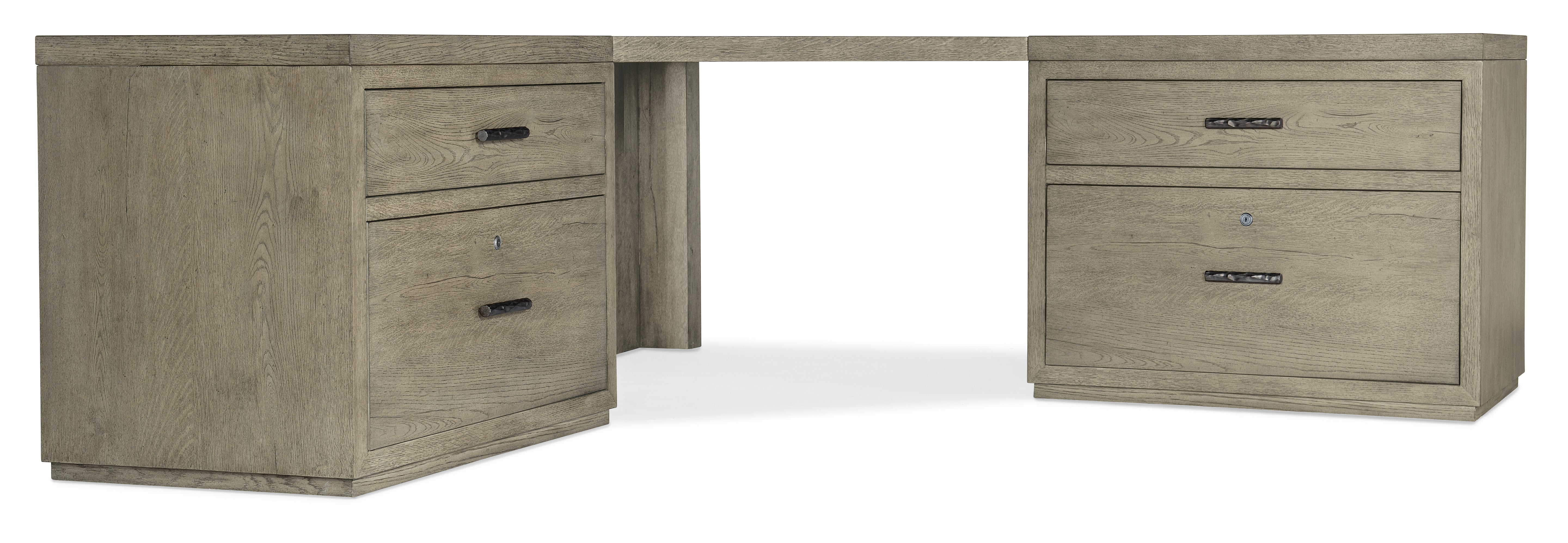 Linville Falls Corner Desk with Two Lateral Files