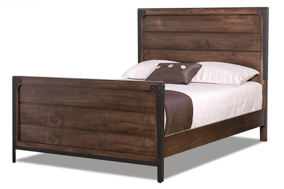 Portland Queen Wood Panel Bed