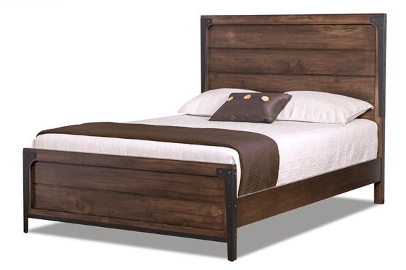 Portland Queen Wood Panel Bed