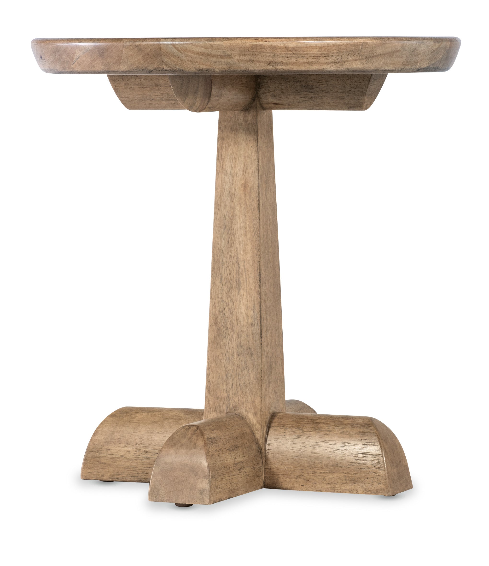 Vineyard Row Round Pedestal End Table