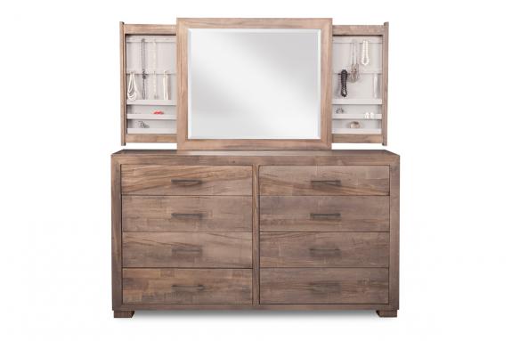 Steel City 8 Drawer Dresser & Mirror