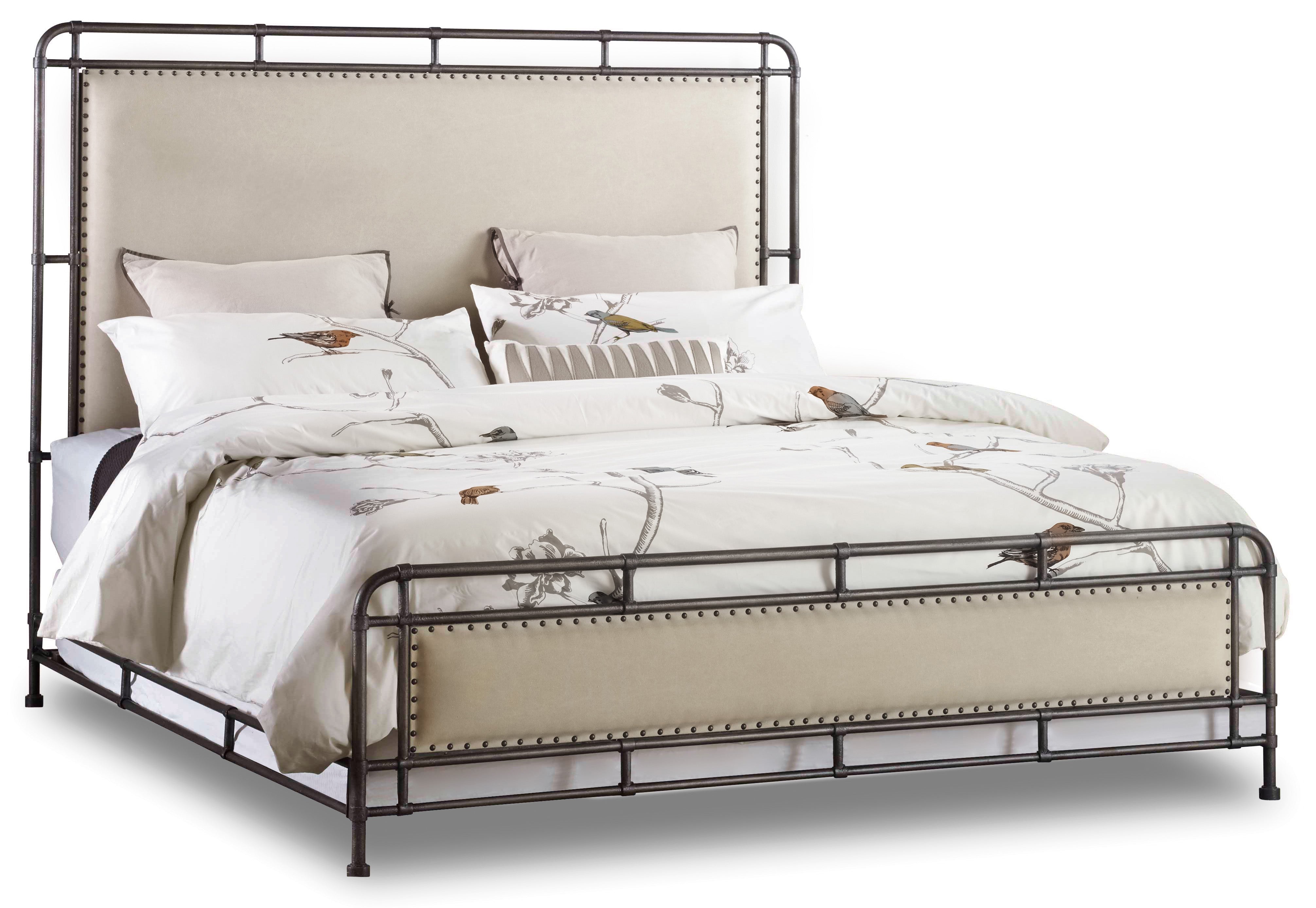 Studio 7H Slumbr King Metal Upholstered Bed